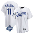 Odoa LA.Dodgers #11 Roki Sasaki Player White World Series Meet Game Home Stitched Jerseys