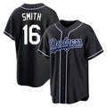 Odoa LA.Dodgers #16 Will Smith Player Black Carbon Limited Home Stitched Jerseys