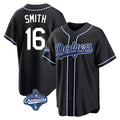 Odoa LA.Dodgers #16 Will Smith Player Black World Series Meet Carbon Limited Home Stitched Jerseys