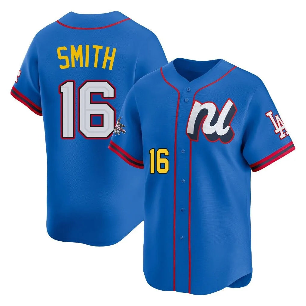 Odoa LA.Dodgers #16 Will Smith Player Blue All-Star Limited Home Stitched Jerseys