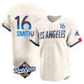 Odoa LA.Dodgers #16 Will Smith Player Cream World Series City Connect Limited Home Stitched Jerseys