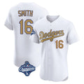 Odoa LA.Dodgers #16 Will Smith Player Gold World Series Meet Limited Elite Home Stitched Jerseys