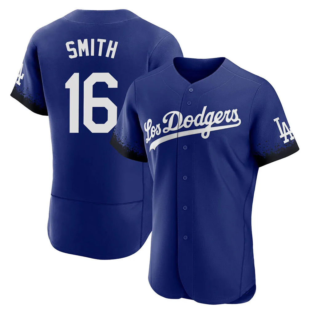 Odoa LA.Dodgers #16 Will Smith Player Royal City Connect Elite Home Stitched Jerseys