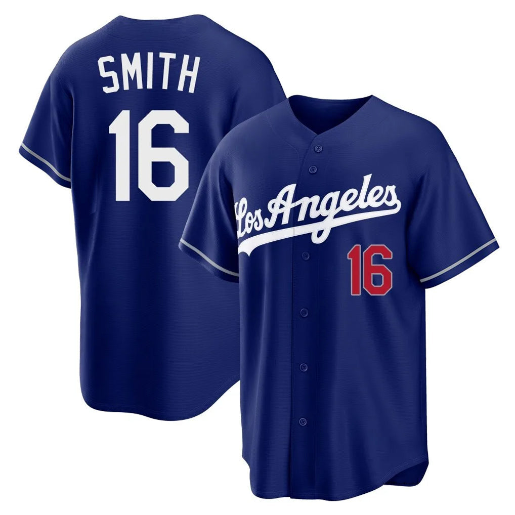 Odoa LA.Dodgers #16 Will Smith Player Royal Game Home Stitched Jerseys