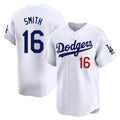 Odoa LA.Dodgers #16 Will Smith Player White Limited Home Stitched Jerseys
