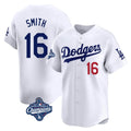 Odoa LA.Dodgers #16 Will Smith Player White World Series Meet Limited Home Stitched Jerseys
