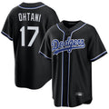 Odoa LA.Dodgers #17 Shohei Ohtani Player Black Carbon Limited Home Stitched Jerseys