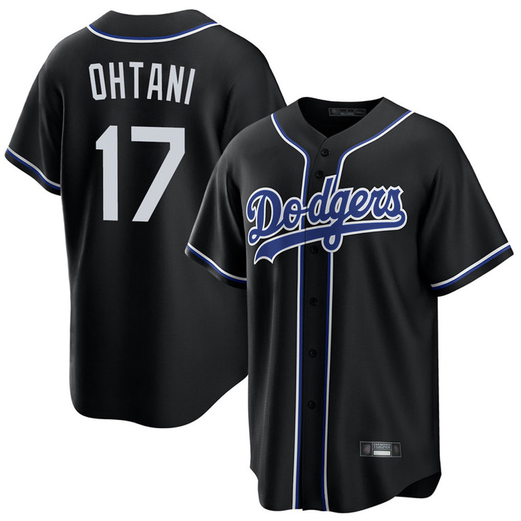 Odoa LA.Dodgers #17 Shohei Ohtani Player Black Carbon Limited Home Stitched Jerseys