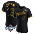 Odoa LA.Dodgers #17 Shohei Ohtani Player Black World Series Snake Skin City Limited Elite Home Stitched Jerseys