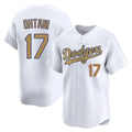 Odoa LA.Dodgers #17 Shohei Ohtani Player Gold Collection Limited Home Stitched Jerseys