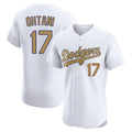 Odoa LA.Dodgers #17 Shohei Ohtani Player Gold Limited Elite Home Stitched Jerseys