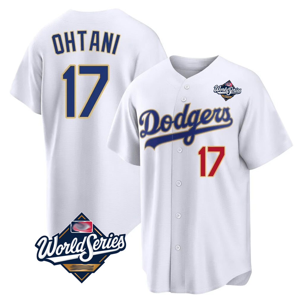 Odoa LA.Dodgers #17 Shohei Ohtani Player Gold White World Series 2026 Collection Stadium Limited Stitched Jerseys