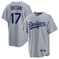 Odoa LA.Dodgers #17 Shohei Ohtani Player Gray Game Stitched Jerseys