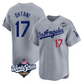 Odoa LA.Dodgers #17 Shohei Ohtani Player Gray World Series Limited Home Stitched Jerseys