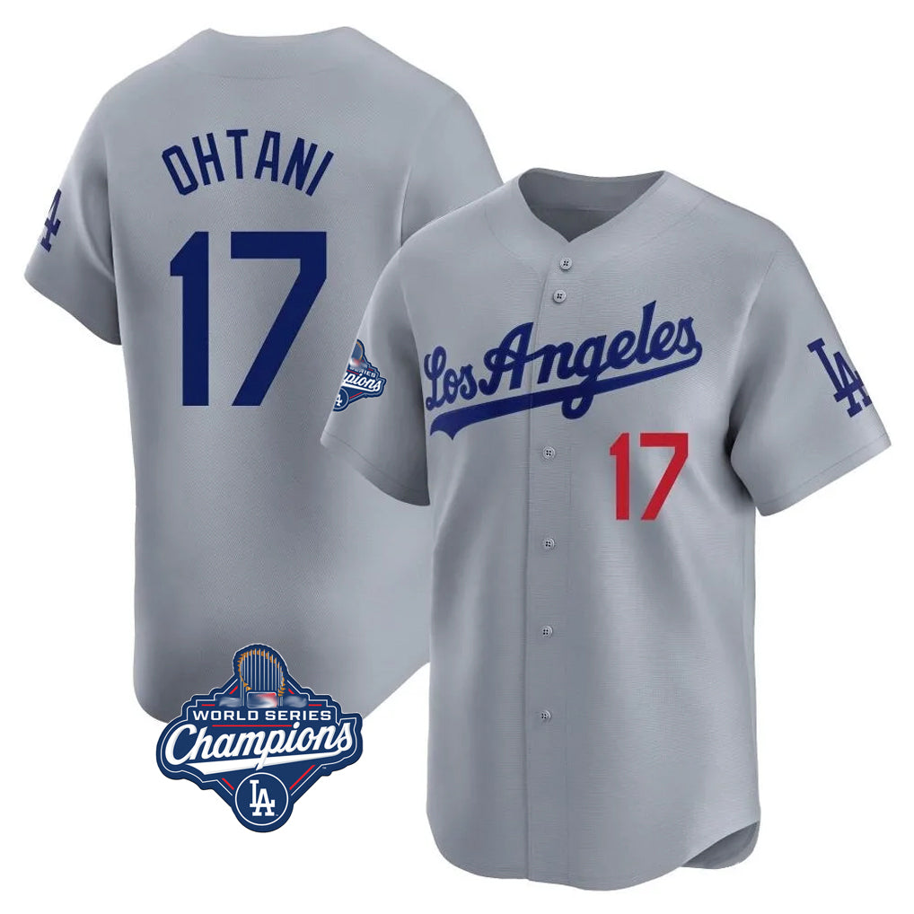 Odoa LA.Dodgers #17 Shohei Ohtani Player Gray World Series Meet Limited Home Stitched Jerseys