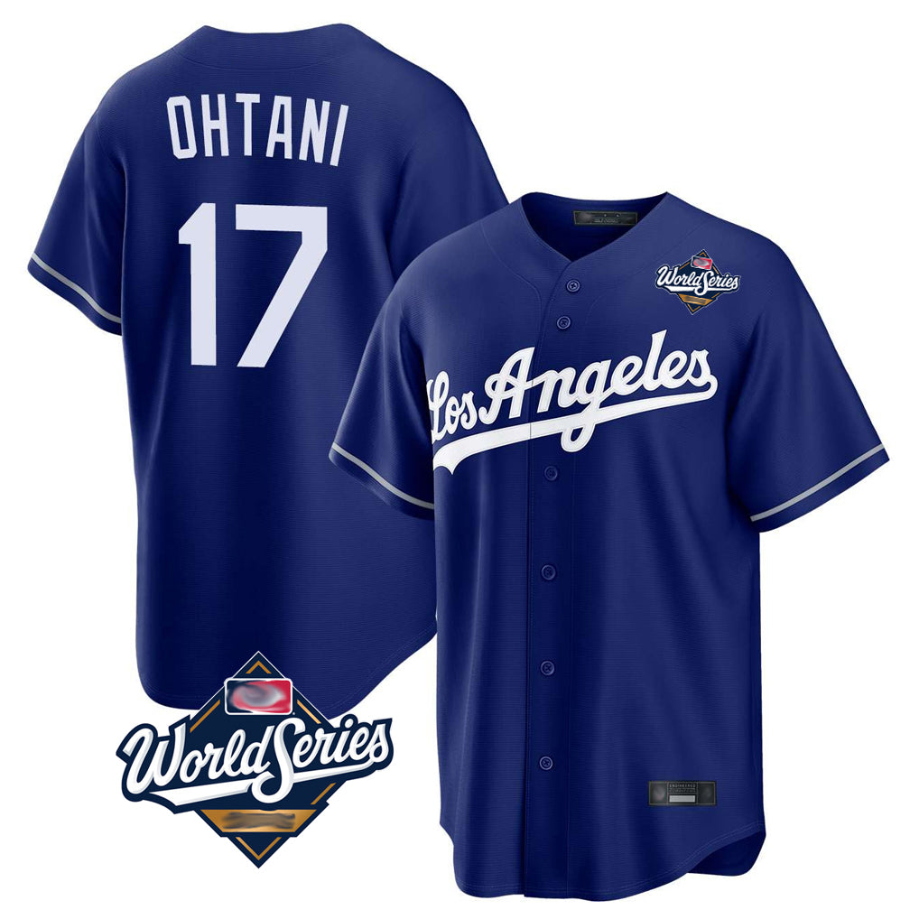 Odoa LA.Dodgers #17 Shohei Ohtani Player Royal World Series Game Stitched Jerseys