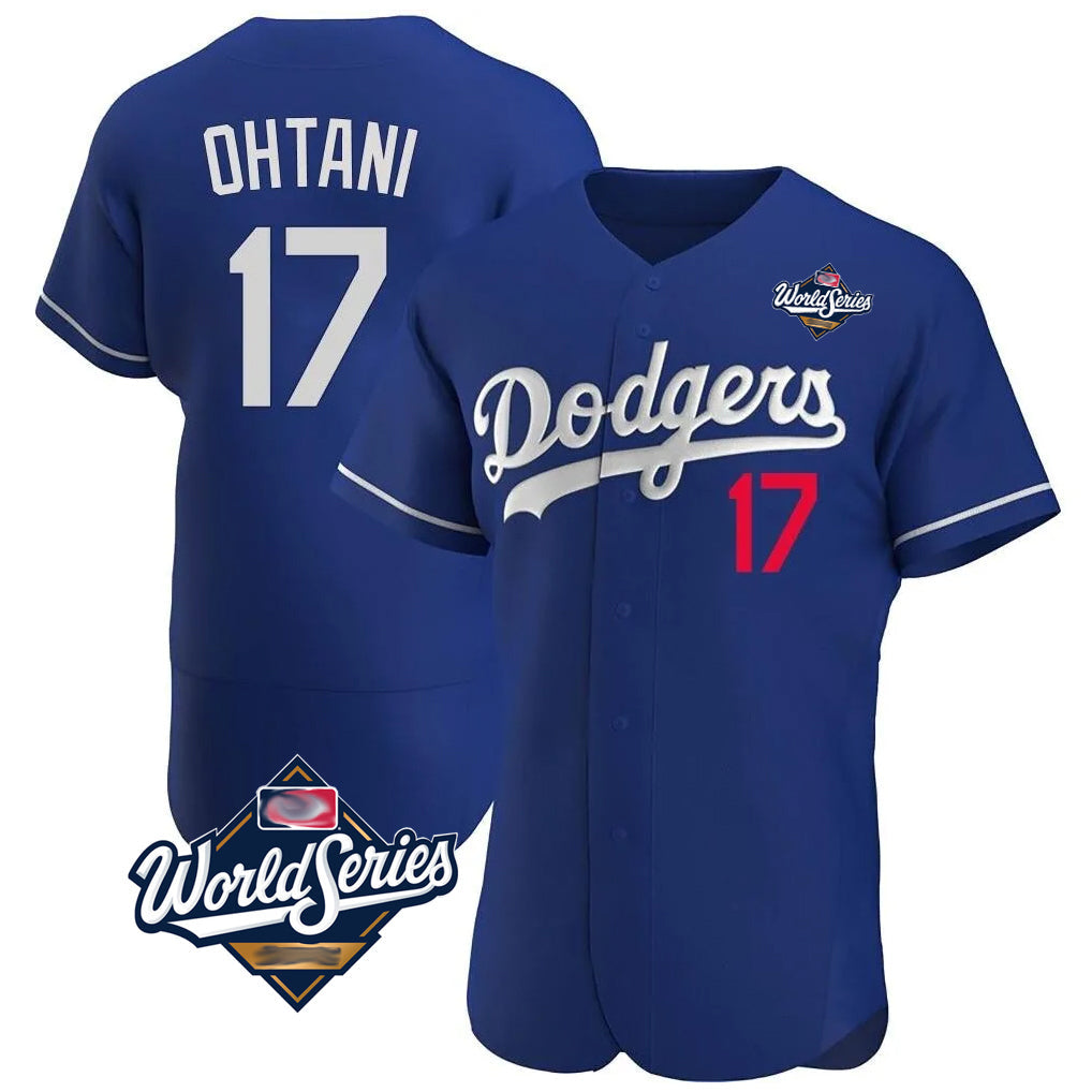 Odoa LA.Dodgers #17 Shohei Ohtani Player Royal World Series Limited Elite Home Stitched Jerseys