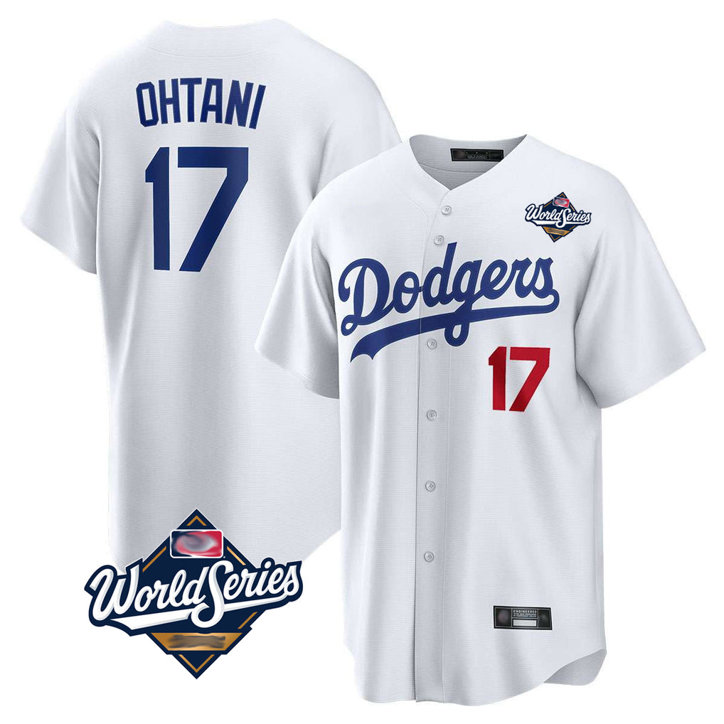 Odoa LA.Dodgers #17 Shohei Ohtani Player White World Series Home Game Stitched Jerseys