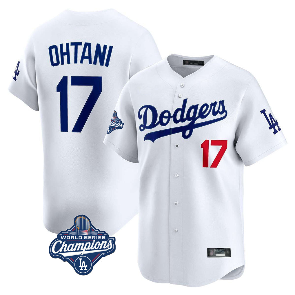 Odoa LA.Dodgers #17 Shohei Ohtani Player White World Series Meet Limited Home Stitched Jerseys