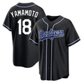 Odoa LA.Dodgers #18 Yoshinobu Yamamoto Player Black Carbon Limited Home Stitched Jerseys