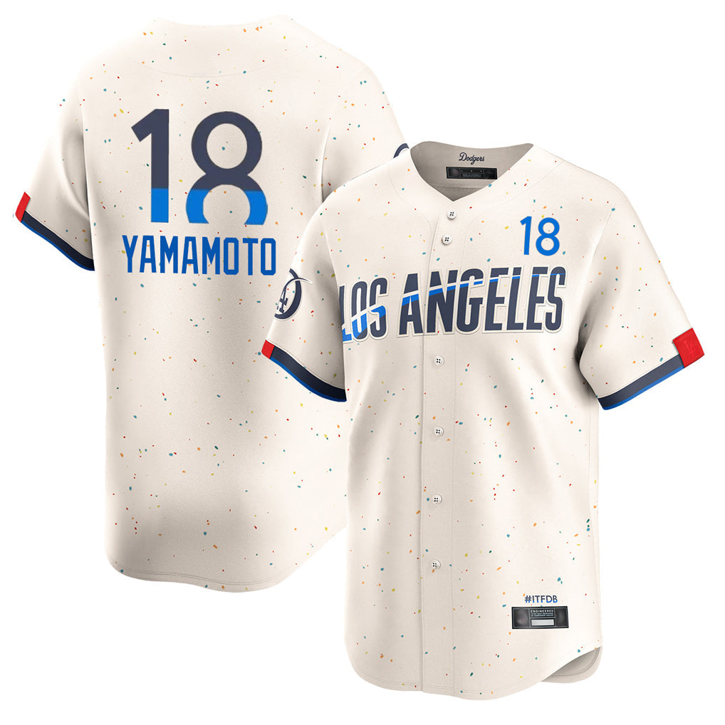 Odoa LA.Dodgers #18 Yoshinobu Yamamoto Player Cream City Connect Limited Home Stitched Jerseys