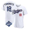 Odoa LA.Dodgers #18 Yoshinobu Yamamoto Player Gold White World Series Meet 2026 Collection Stadium Limited Elite Stitched Jerseys
