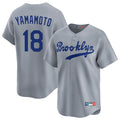Odoa LA.Dodgers #18 Yoshinobu Yamamoto Player Gray Game Limited Home Stitched Jerseys