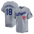 Odoa LA.Dodgers #18 Yoshinobu Yamamoto Player Gray Limited Home Stitched Jerseys
