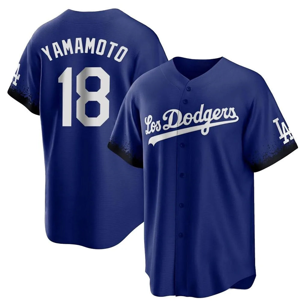 Odoa LA.Dodgers #18 Yoshinobu Yamamoto Player Royal City Connect Home Game Stitched Jerseys