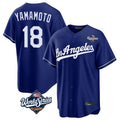 Odoa LA.Dodgers #18 Yoshinobu Yamamoto Player Royal World Series Game Stitched Jerseys