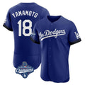 Odoa LA.Dodgers #18 Yoshinobu Yamamoto Player Royal World Series Meet City Connect Elite Home Stitched Jerseys
