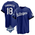 Odoa LA.Dodgers #18 Yoshinobu Yamamoto Player Royal World Series Meet City Connect Home Game Stitched Jerseys