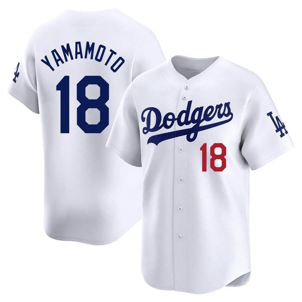 Odoa LA.Dodgers #18 Yoshinobu Yamamoto Player White Limited Home Stitched Jerseys