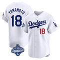 Odoa LA.Dodgers #18 Yoshinobu Yamamoto Player White World Series Meet Limited Home Stitched Jerseys