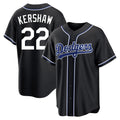 Odoa LA.Dodgers #22 Clayton Kershaw Player Black Carbon Limited Home Stitched Jerseys