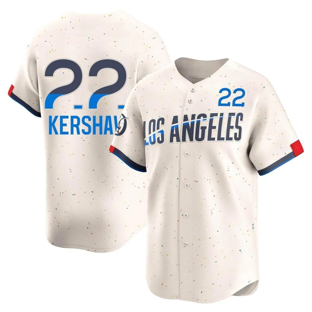 Odoa LA.Dodgers #22 Clayton Kershaw Player Cream City Connect Limited Home Stitched Jerseys