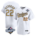Odoa LA.Dodgers #22 Clayton Kershaw Player Gold World Series Collection Limited Home Stitched Jerseys