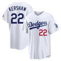 Odoa LA.Dodgers #22 Clayton Kershaw Player White Home Game Stitched Jerseys