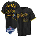 Odoa LA.Dodgers #23 Kyle Tucker Player Black Gold World Series Meet Limited Home Stitched Jerseys