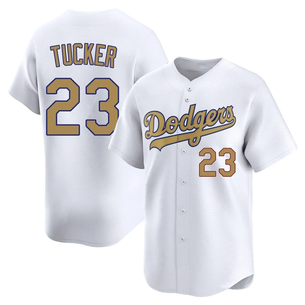 Odoa LA.Dodgers #23 Kyle Tucker Player Gold Collection Limited Home Stitched Jerseys