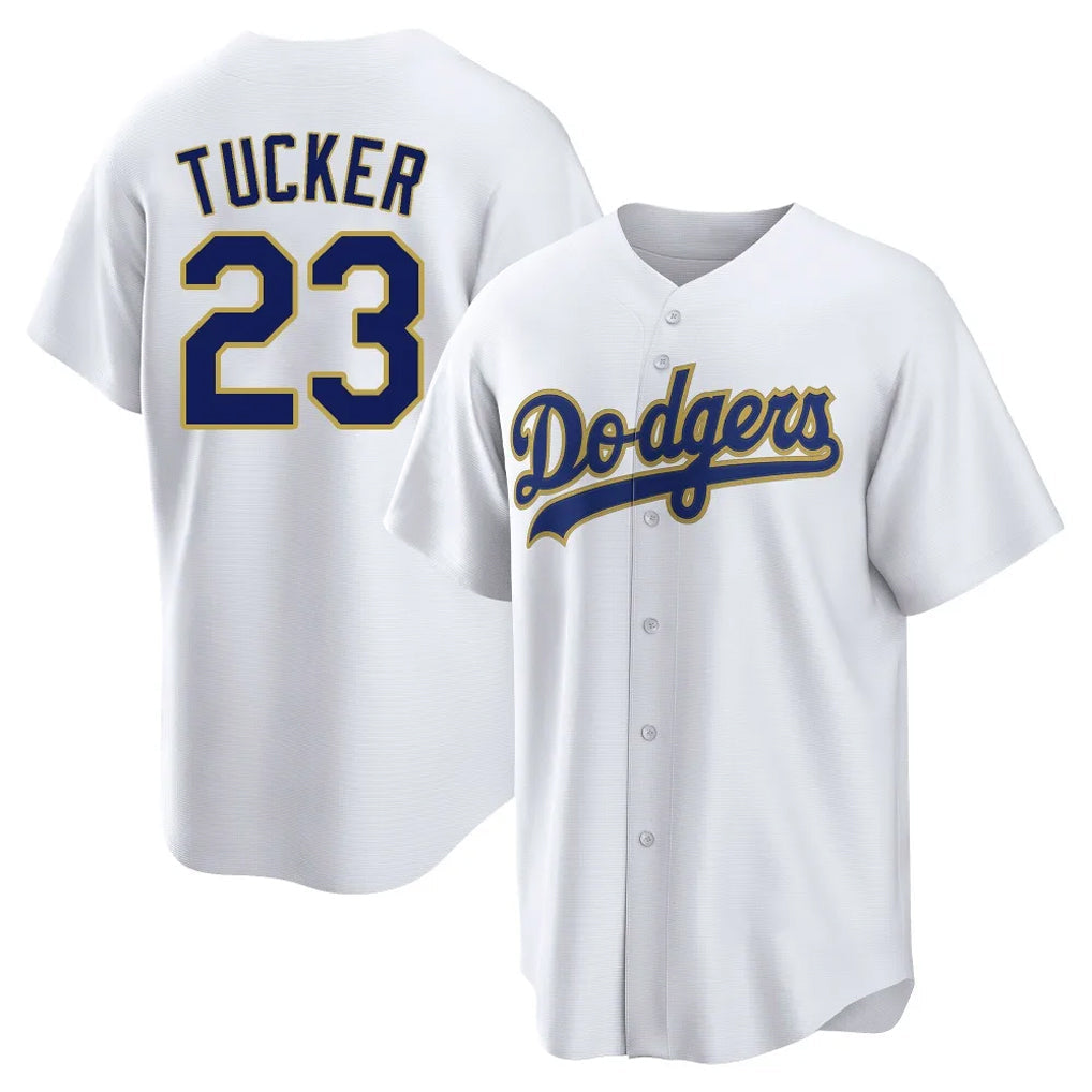 Odoa LA.Dodgers #23 Kyle Tucker Player Gold White 2026 Collection Stadium Game Stitched Jerseys