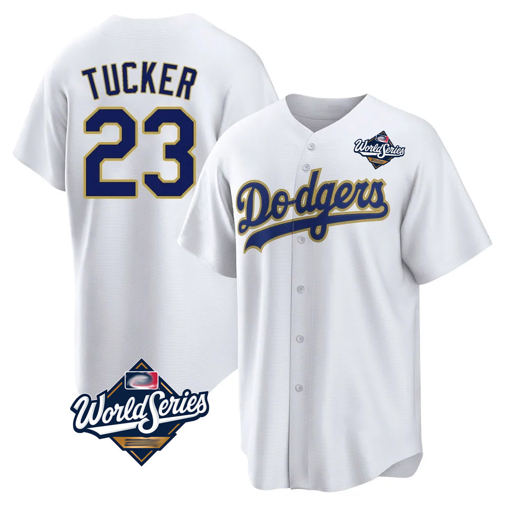Odoa LA.Dodgers #23 Kyle Tucker Player Gold White World Series 2026 Collection Stadium Game Stitched Jerseys