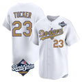 Odoa LA.Dodgers #23 Kyle Tucker Player Gold World Series Collection Limited Home Stitched Jerseys