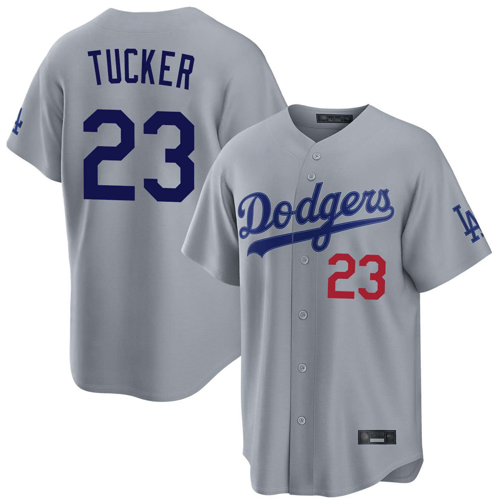 Odoa LA.Dodgers #23 Kyle Tucker Player Gray Game Home Stitched Jerseys