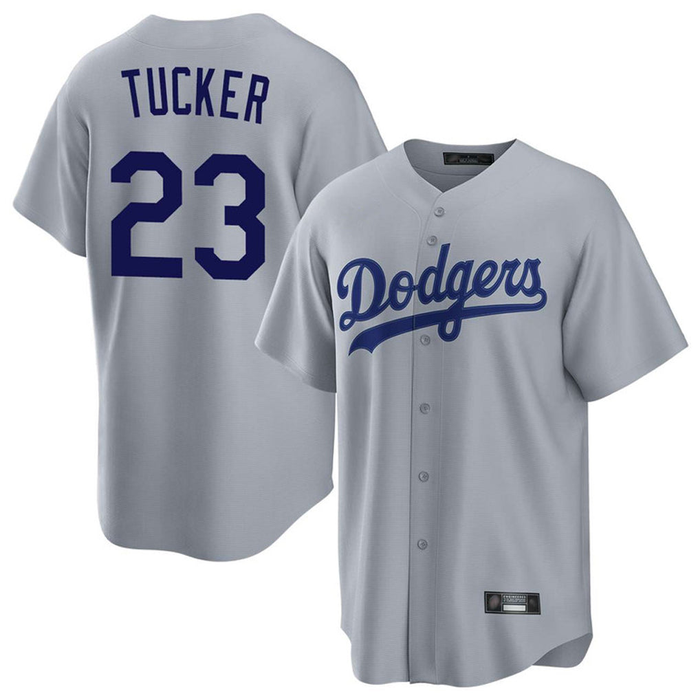 Odoa LA.Dodgers #23 Kyle Tucker Player Gray Game Stitched Jerseys
