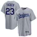 Odoa LA.Dodgers #23 Kyle Tucker Player Gray Game Stitched Jerseys