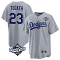 Odoa LA.Dodgers #23 Kyle Tucker Player Gray World Series Game Stitched Jerseys