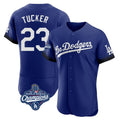 Odoa LA.Dodgers #23 Kyle Tucker Player Royal World Series Meet City Connect Elite Home Stitched Jerseys
