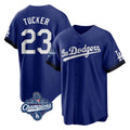 Odoa LA.Dodgers #23 Kyle Tucker Player Royal World Series Meet City Connect Home Game Stitched Jerseys