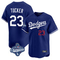 Odoa LA.Dodgers #23 Kyle Tucker Player Royal World Series Meet Limited Home Stitched Jerseys